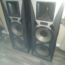 Two Set 4 /15 Speaker With Box And Receiver 