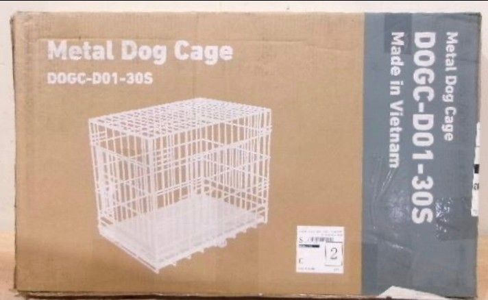 Dog Crate, 30 Inch Medium Double Door Dog Cage with Divider Panel and Plastic Leak-Proof Pan Tray