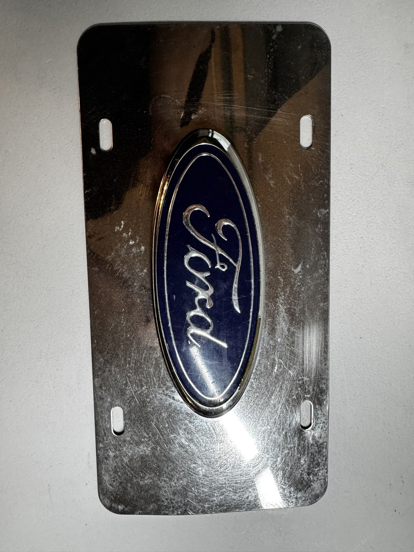 Ford Logo Chrome License Plate – Front Decorative Plate