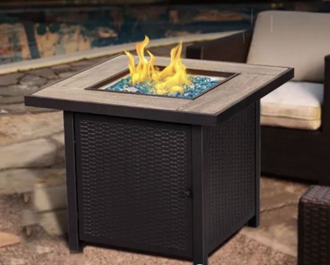 Patio Outdoor Fire Pit Propane 28”x 28” 50000 BTU