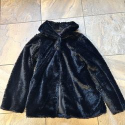Patagonia Girls size 12 faux fur coat