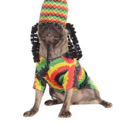 Rubies Rastafarian Pet Costume for Dogs Or Cats. 