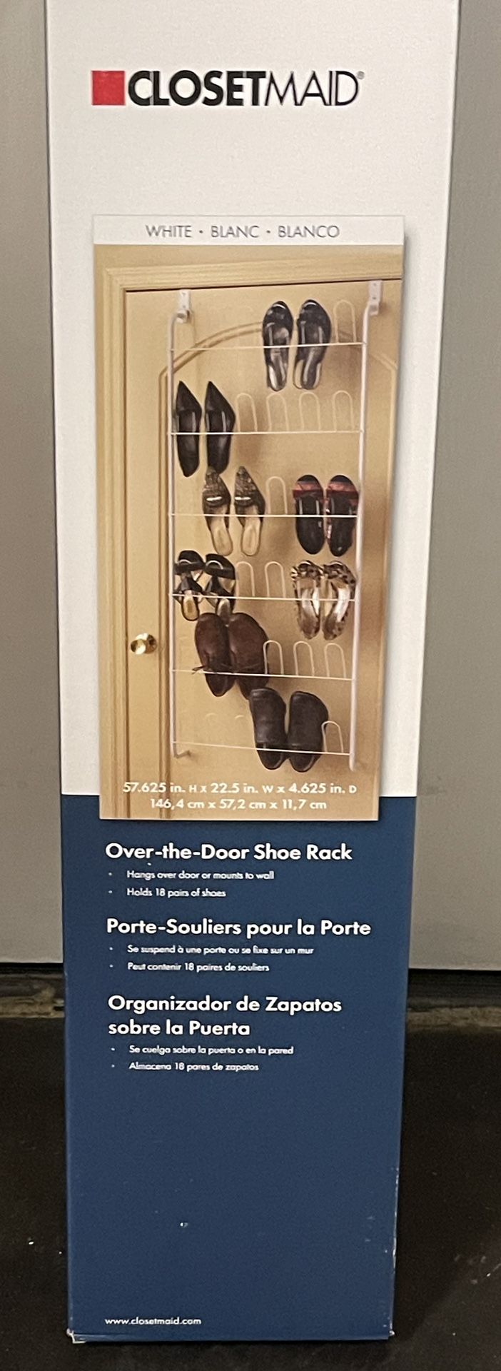 ClosetMaid 18-Pair Over-the-Door Shoe Rack