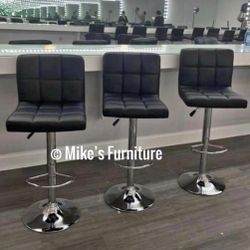 New Adjustable Bar Stools (4 Colors Available ) Black White Gray Red
