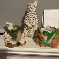 Bunny And Two Holders 
