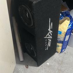 dual 10 skar ported box with amp