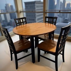 Wood Table and Chairs Set**
