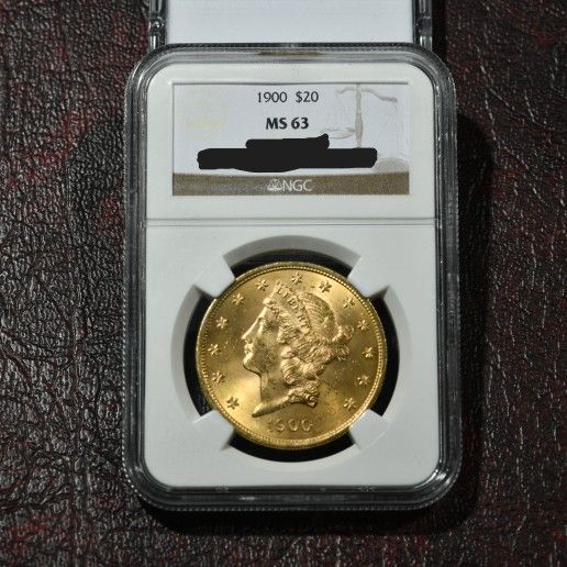 1900 $20 Gold Liberty Head Coin NGC MS63