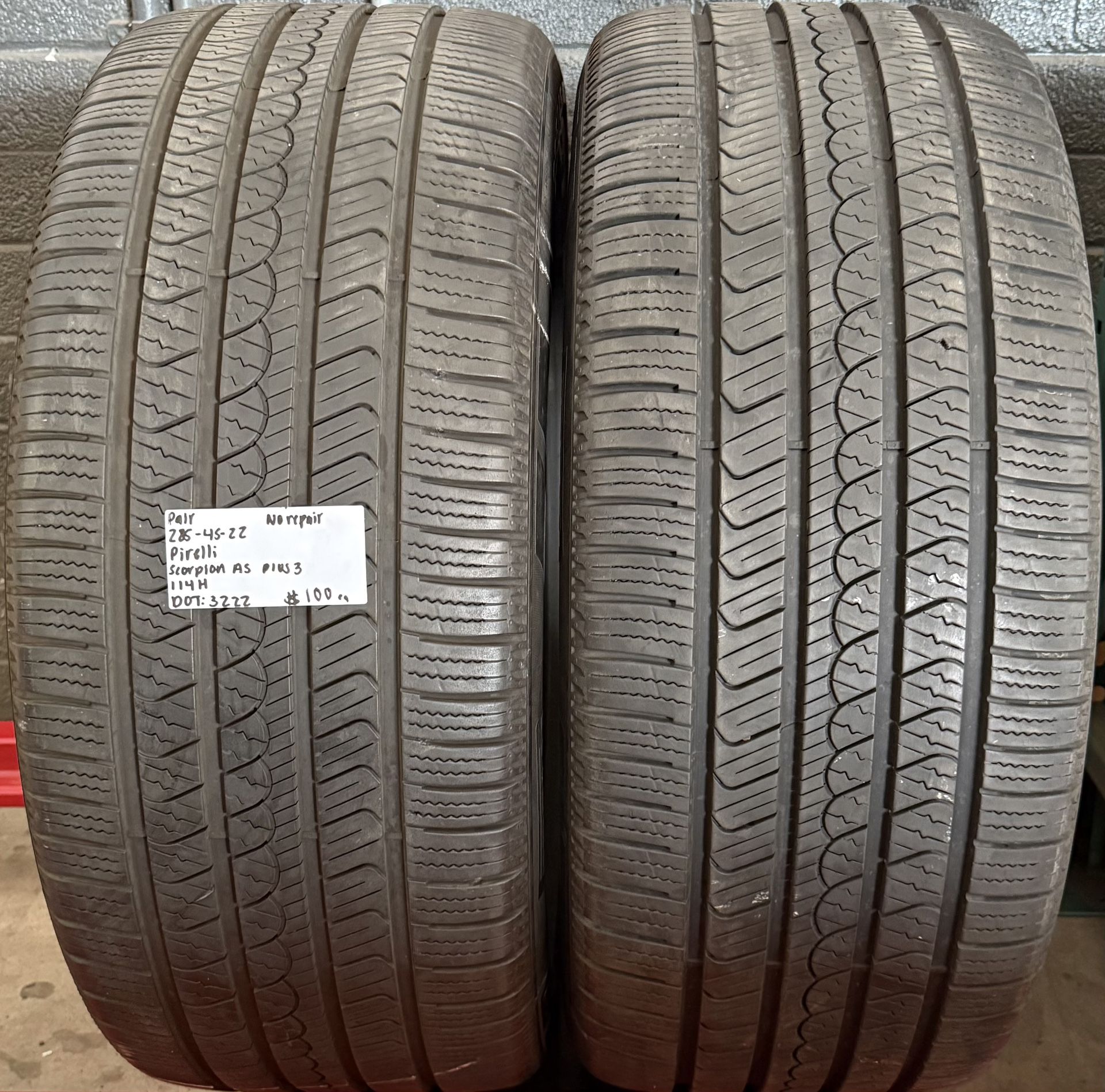 285 45 22 Pirelli