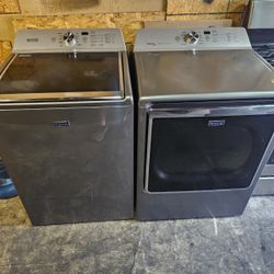 Maytag Washer Dryer Set Topload Large Capacity 