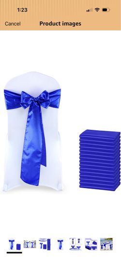 100 pcsVDS Satin Chair Sashes Chair Cover Back Tie Sateen Bows Ribbon for Wedding Birthday Graduation Engagement Ceremony Event Party Banquet Venue Ho