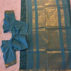 Art silk saree with stitched blouse