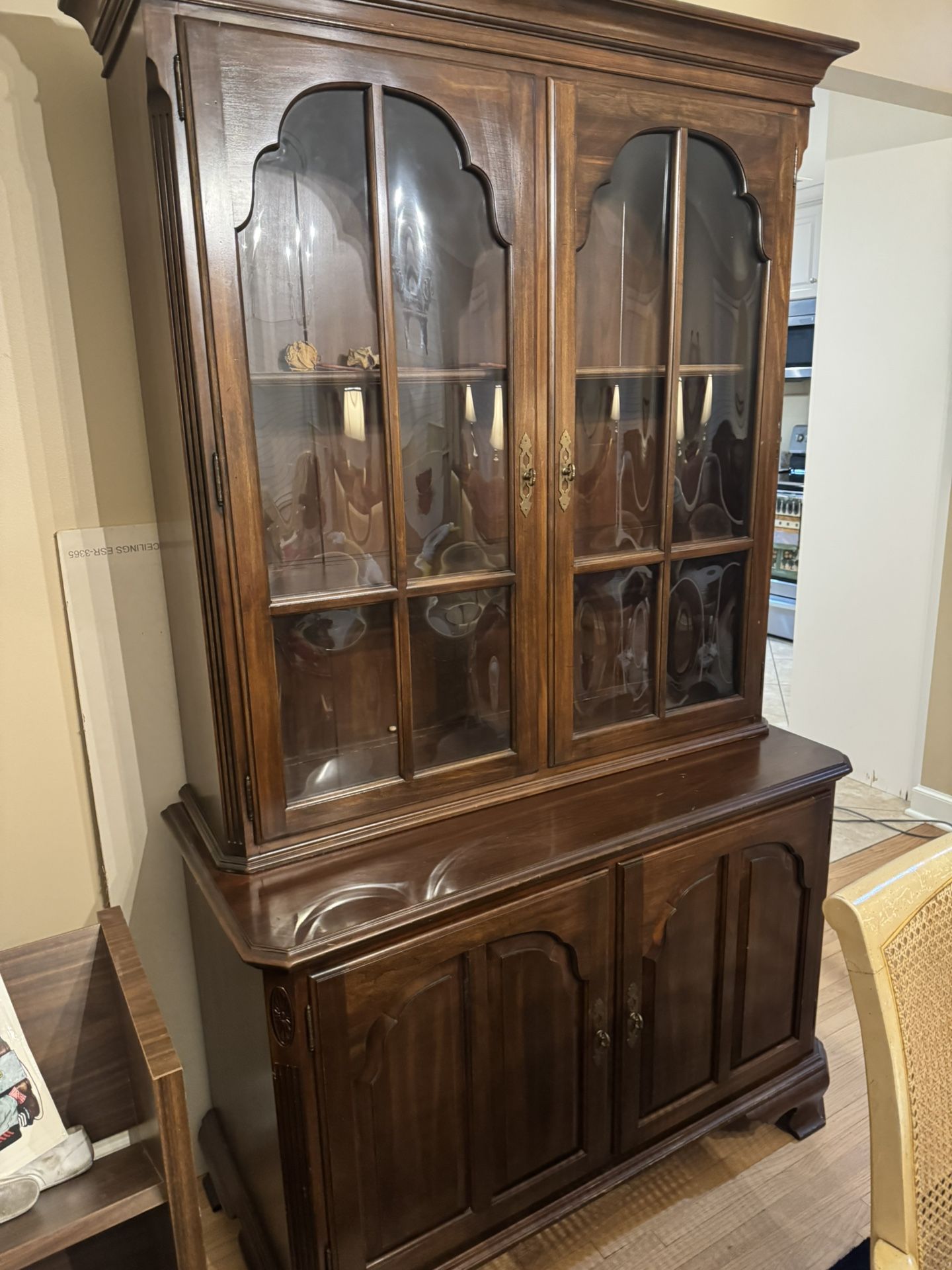 Vintage Ethan Allen Two-Piece China Hutch - $299 OBO