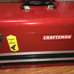 Vintage CRAFTSMAN Metal 2-Drawer Portable Tool Box. Made In USA 🇺🇸