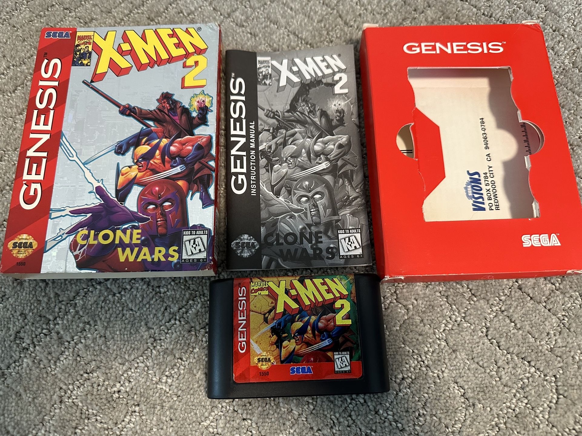 X-Men 2: Clone Wars SEGA Genesis Game, Case, Instructions Tested!