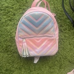 Pink And Blue Mini Backpack