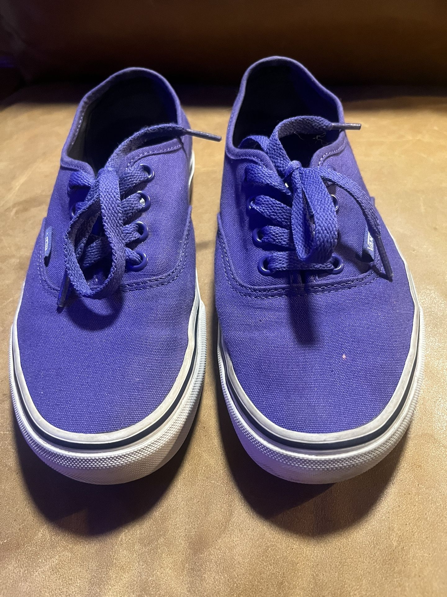 RARE-CHINA SAMPLES NOT FOR RESALE-Vans Authentic Purple White Low Top Sneakers Shoes Women Sz 7