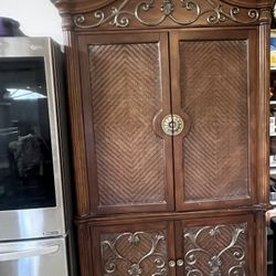 Antique Real Wood Armoire 