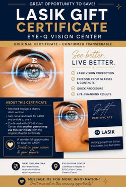 LASIK Gift Certificate - Eye-Q Vision Center
