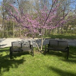 A sturdy 2-person bench