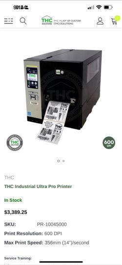 THC Industrial Ultra Pro Printer
