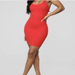 Women's Red Bodycon Mini Dress Size L Party Cocktail