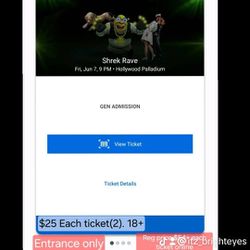 Shrek rave Tickets