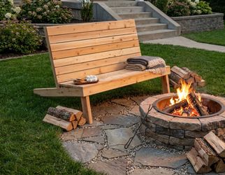 Cedar Wood Outdoor Bench