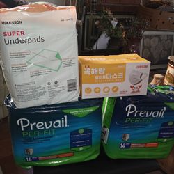 Prevail Per Fit Daiily Underwear Adult Diapers + McKesson Super Underpads + 