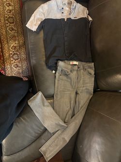 Vans Button-Up Shirt and Levi's Jeans Bundle