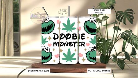 Doobie Monster 20 Oz Stainless Steel Tumbler (READ DESCRIPTION)
