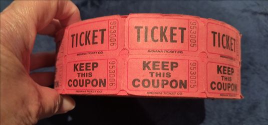Raffle double roll of tickets, 1000 prs