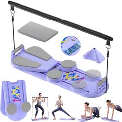 Professional Pilates Reformer Board - Foldable Home and Studio Pilates Equipment for Full Body Workout, Unisex | Portable Gym Equipment for Core Stren