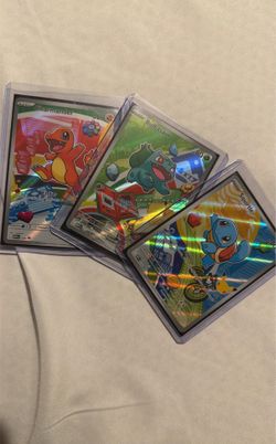First Partners Kanto Starters- Charmander Squirtle Bulbasaur