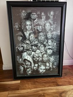Framed rapper poster