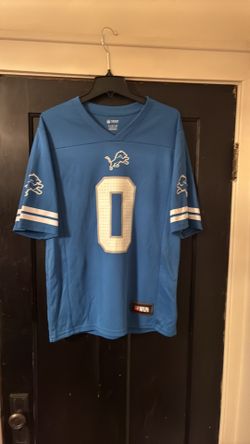 Detroit Lions Jahmyr Gibbs #0 honalulu blue NFL team apparel sizes small & XXL available