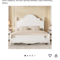Brand New Cal King White Bedframe 