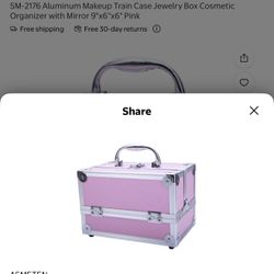 Aluminum Makeup Train Case Jewelry Box 