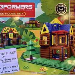 Magformers Log Cabin PLUS bonus Pieces = 126 Pieces!