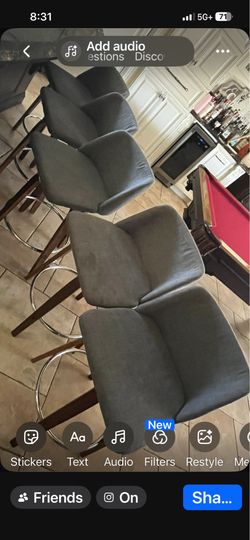 Five counter stools