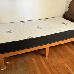 Twin Mattress + Bed Frame 