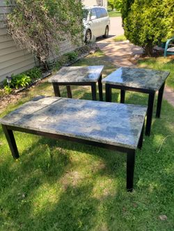 Coffee table, 2 end tables