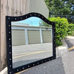 Free Delivery! Large Black Velvet Bling Mirror