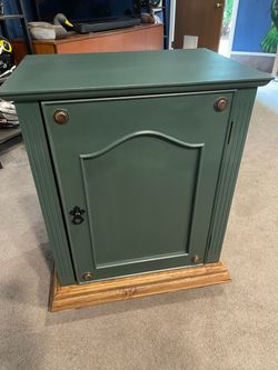 Refinished Green Accent Cabinet