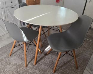 Dining table and chairs