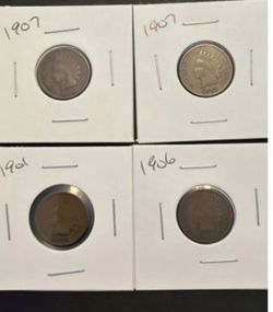 Indian Head Penny Lot Of 4