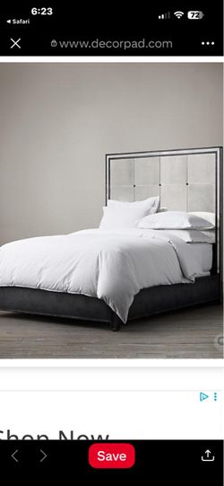 Restoration hardware mirrored queen, size bed bed