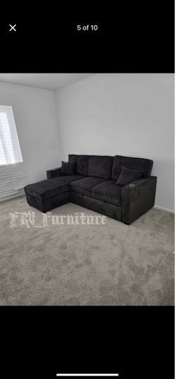 New black sofa bed