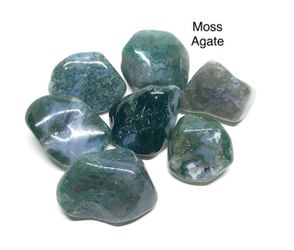 Moss Agate Genuine Stones 7pcs 73g Total