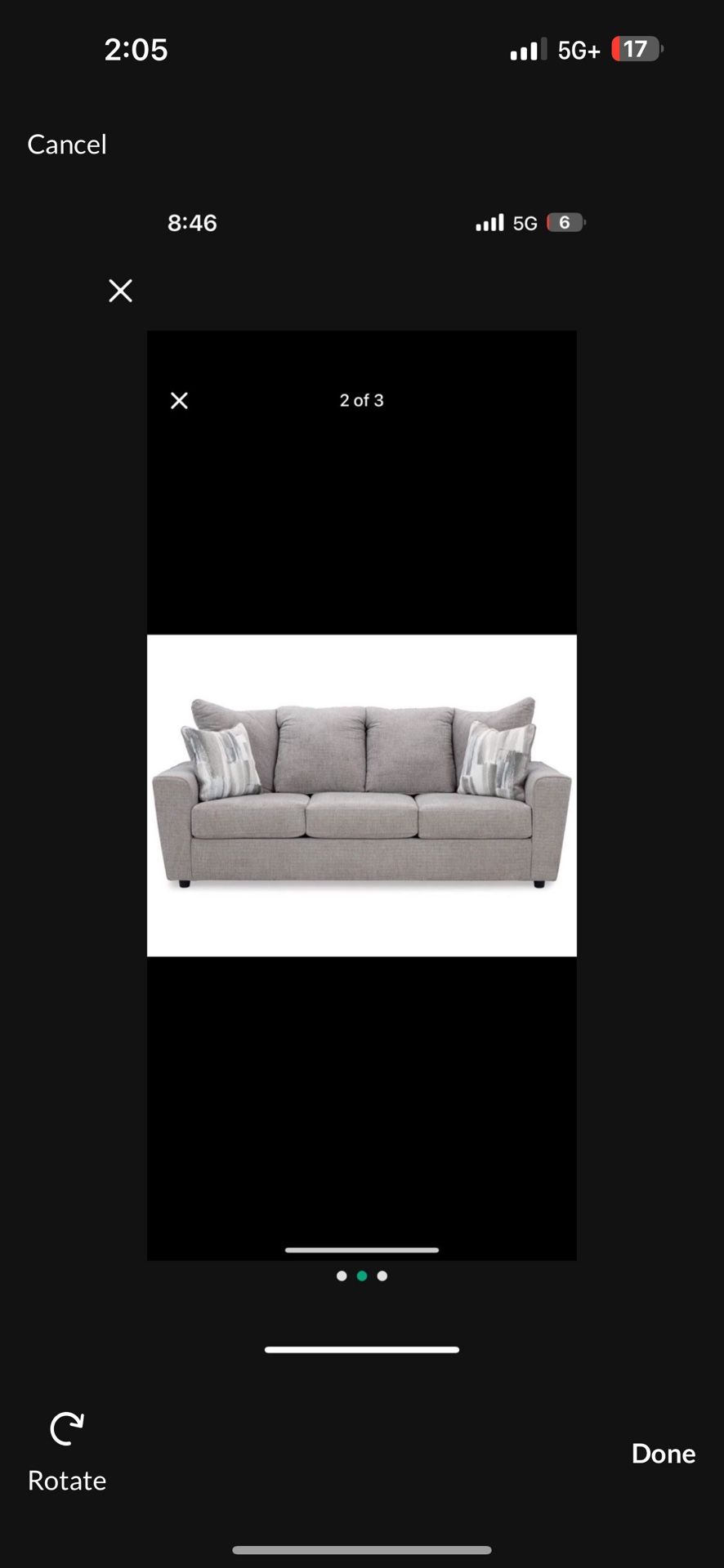 By Ashley GREY NEW IN ORGINAL PACKAGE $400